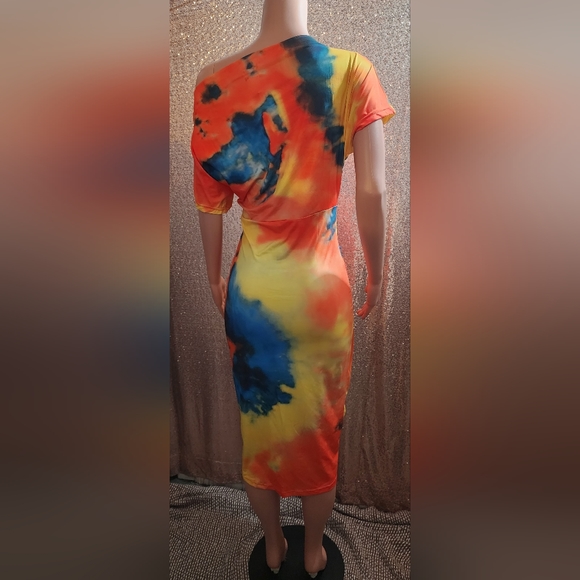 Multicolored Tie Dye Dress - Picture 3 of 3